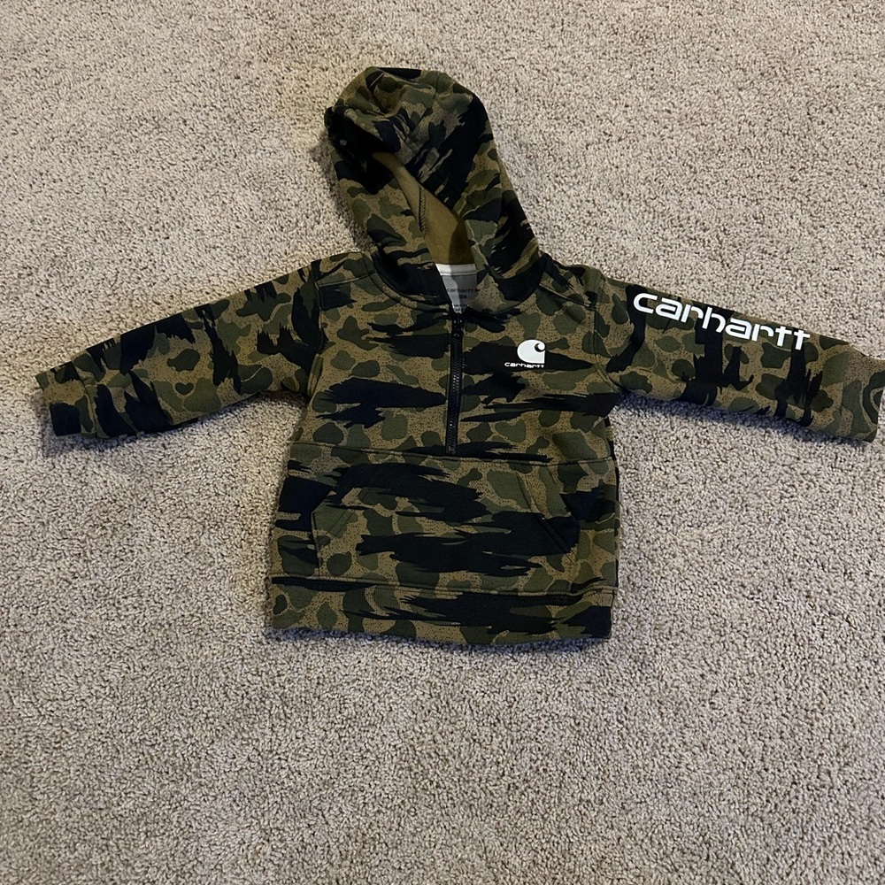 Infant 12 Months Half Zip Carhartt Pullover Hoodie